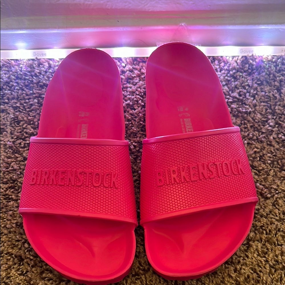 Birkenstock Bright Pink Slides